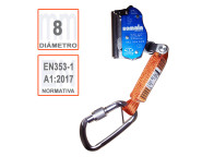 Anticaídas SKC H04 EVO con mosquetón para LDV vertical cable 8mm