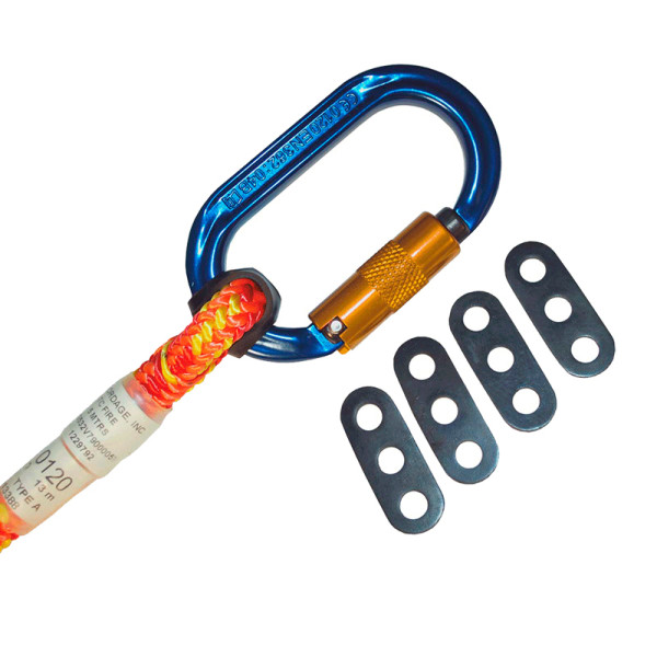 Pack 5 gomas antivolteo STEIN que retienen la cuerda al mosquetón