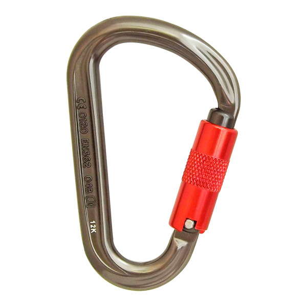Mosquetón aluminio forma HMS de ISC automático triple seguridad