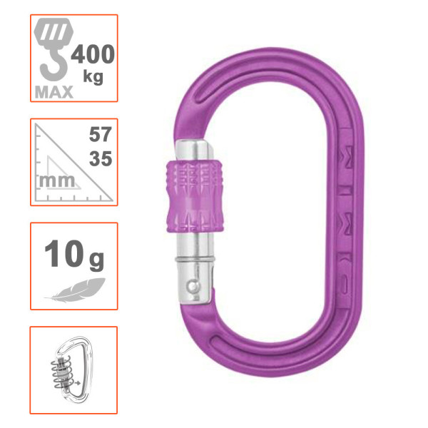 Mosquetón auxiliar DMM XSRE LOCK para herramientas y motosierras 2