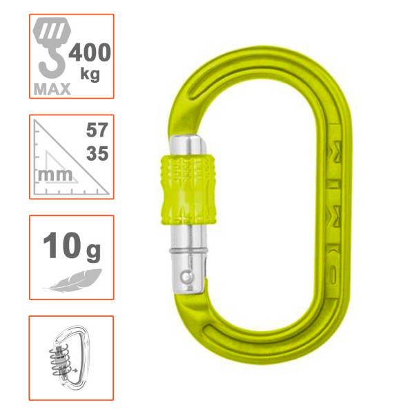 Mosquetón auxiliar DMM XSRE LOCK para herramientas y motosierras 2