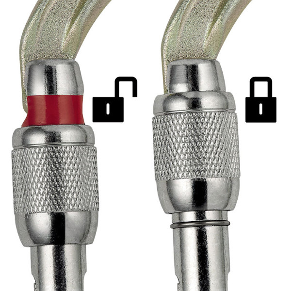Mosquetón de seguridad OXAN de acero con cierre Screw marca Petzl 2