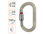 Mosquetón de seguridad OXAN de acero con cierre Screw marca Petzl