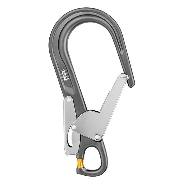 Gancho aluminio MGO OPEN. Apertura 63mm. Homologado EN362. Petzl