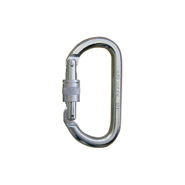 Mosquetón de seguridad Basic Rosca galvanizado certificado 2300kg