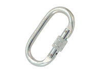 Mosquetón de seguridad Basic Rosca galvanizado certificado 2300kg