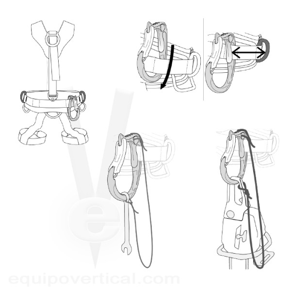 Mosquetón CARITOOL L 15kg de Petzl portamaterial para arneses