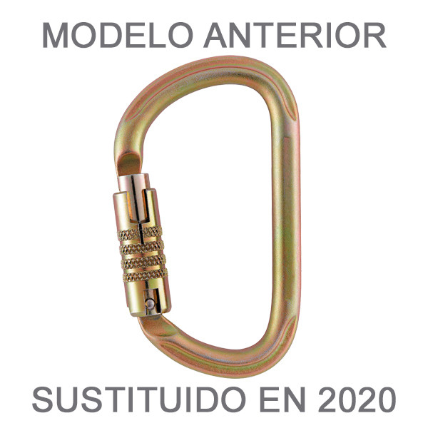 Mosquetón de acero VULCAN Triact de Petzl y alta resistencia 45kN