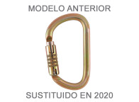 Mosquetón de acero VULCAN Triact de Petzl y alta resistencia 45kN