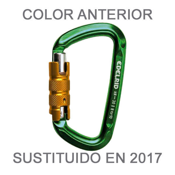 CLASSIC 3000 mosquetón D triple cierre. Muy resistente vs tamaño.