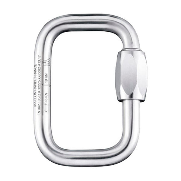 Maillón Rectangular de acero 10mm homologado EN362 anticaídas. 2