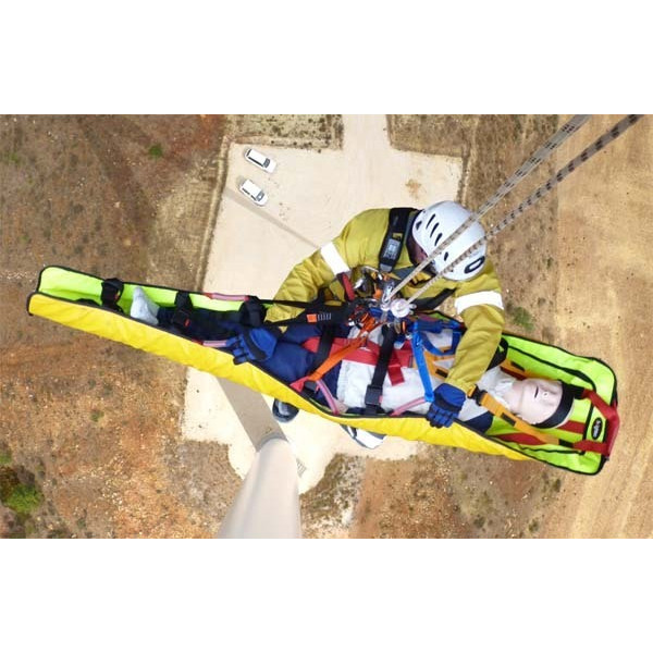 Camilla de rescate enrollable para izar en horizontal o vertical