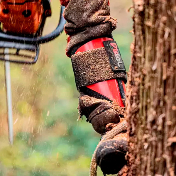Espuelas DISTEL acero con fijación velcro-velcro para tala.
