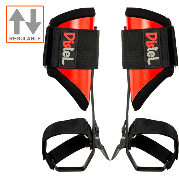 Espuelas DISTEL acero con fijación velcro-velcro para tala.