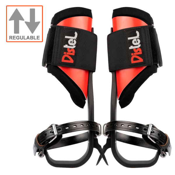 Espuelas DISTEL fijación velcro-correa para trepa, apeo y tala