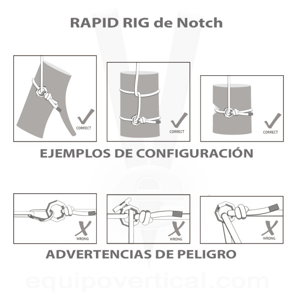 Rapid Rig de Notch para apeo y arboricultura. Resistencia 60kN.