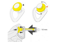 Chapa de anclaje Ø12mm extraíble COEUR PULSE 2 para hormigón