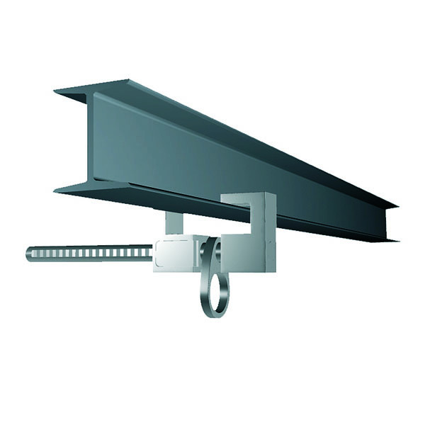 Anclaje aluminio para vigas. Modelo práctico, ligero y portátil.