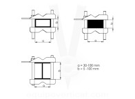 Anclaje anticaídas para tubos redondos y perfiles rectangulares