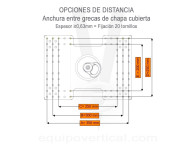 Poste de anclaje anticaídas HLH inox para cubiertas metálicas