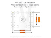 Poste de anclaje anticaídas HLH inox para cubiertas metálicas