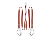 Cabo doble cinta longitud 1,8m con 2 ganchos 50mm y absorbedor