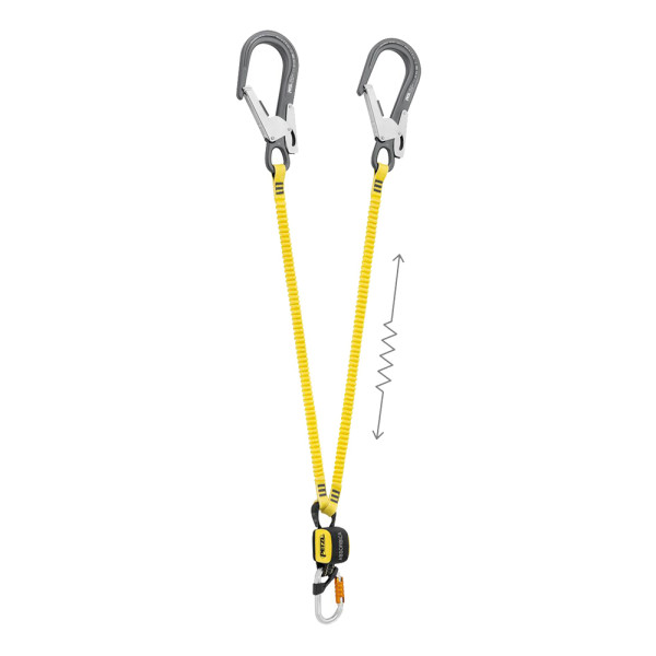 Cabo de amarre doble con absorbedor y 2 ganchos MGO-Y de Petzl 2
