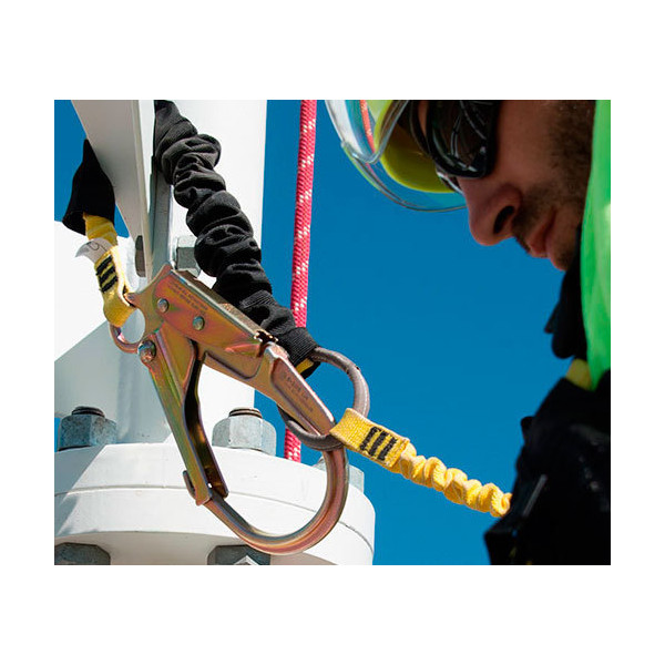 Cabo de amarre doble TIE-BACK con absórbica y 2 ganchos MGO Petzl 2