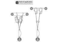 Cabo de amarre doble TIE-BACK con absórbica y 2 ganchos MGO Petzl