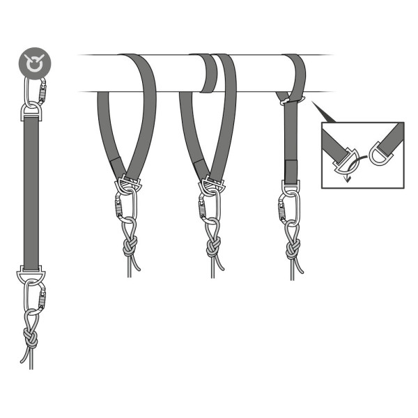 Eslingas de amarre textil CONNEXION FIXE para anclaje temporal