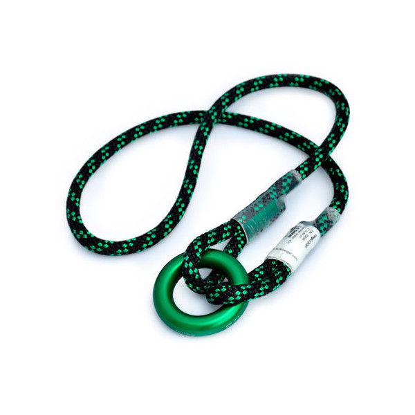 Anclaje de cuerda RINGLOOP con anilla. Para prusik y otros usos