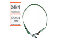 Eslinga regulable para anclaje temporal en chimeneas y casetones