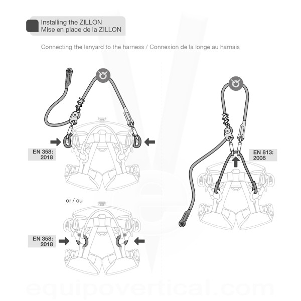 Eslinga regulable ZILLON Prusik mecánico para poda de árboles.