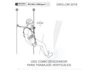 GRILLON Amarre con bloqueador de posicionamiento regulable Petzl