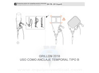 GRILLON Amarre con bloqueador de posicionamiento regulable Petzl