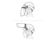 Pantalla retráctil VIZEN MESH para cascos Vertex y Strato Petzl