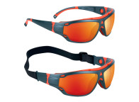 Gafas de seguridad BLOW espejo rojo. Protección antirrayaduras