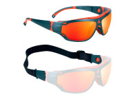 Gafas de seguridad BLOW espejo rojo. Protección antirrayaduras