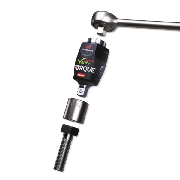 Dinamómetro digital 80Nm. Verificar y registrar par de apriete.