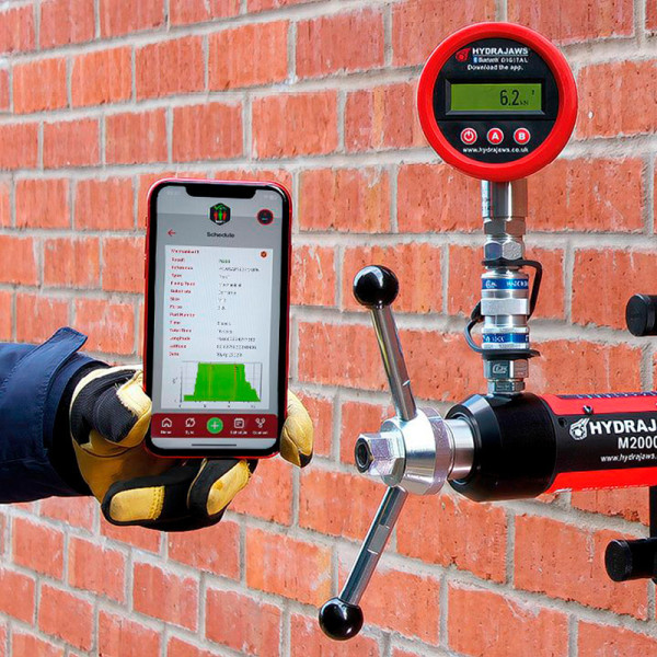 Manómetro digital 25kN para verificador de resistencia anclajes 2