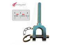 Adaptador de horquilla para ensayar anclajes en forma de argolla
