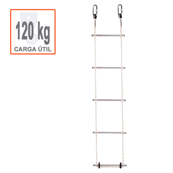 Escalera enrollable de cuerda. Anchura 31cm. Varias longitudes