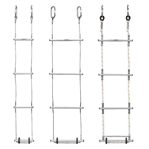 Escalera de cable enrollada. Anchura 16 cm. Varias longitudes