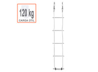 Escalera de cable enrollada. Anchura 16 cm. Varias longitudes