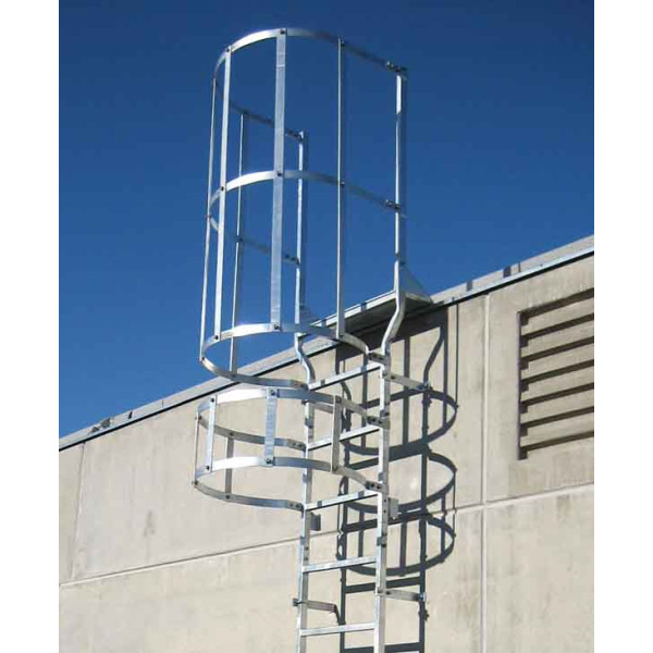 Escaleras fijas modulares, con o sin aros quitamiedos