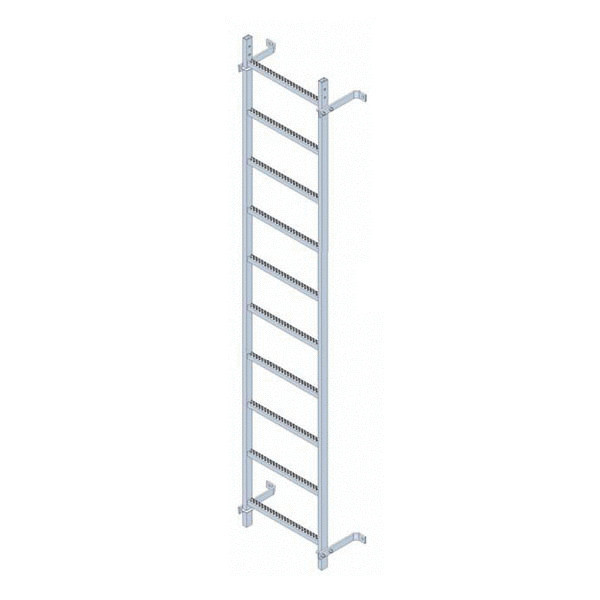 Tramo de escalera galvanizada. 2700mm sin aros quitamiedo