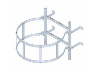 Tramo de escalera galvanizada. 600mm con aros quitamiedo