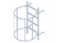 Tramo de escalera galvanizada. 1200mm con aros quitamiedo