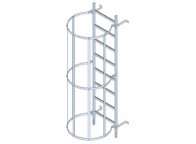 Tramo de escalera galvanizada. 2400mm con aros quitamiedo