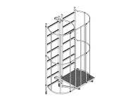 Plataforma de descanso intermedia para escaleras fijas